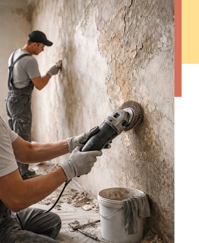 Снятие и удаление краски со стен в Баксане от 2121 руб. — ОТДЕЛОЧНИК-Бкс