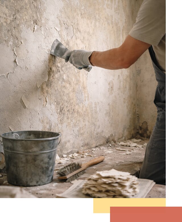 Удаление старой краски со стен в Баксане качественно и быстро