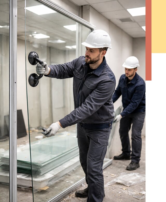 Демонтаж стеклянных перегородок в Баксане от 3233 руб. — быстро и недорого | ОТДЕЛОЧНИК-Бкс