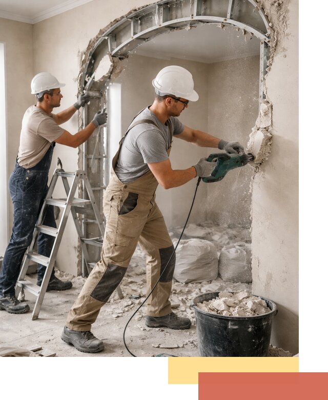 Демонтаж гипсокартонной арки в Баксане быстро и аккуратно