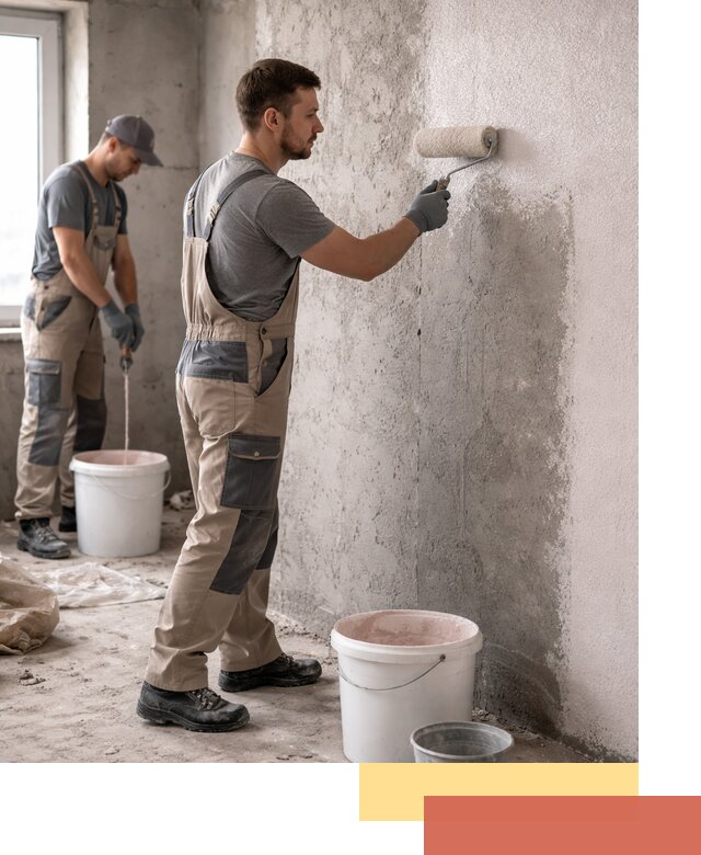 Нанесение бетоноконтакта на стены в Баксане для последующей отделки