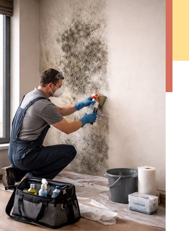 Удаление плесени со стен в Баксане от 2172 руб. — быстро и недорого | ОТДЕЛОЧНИК-Бкс