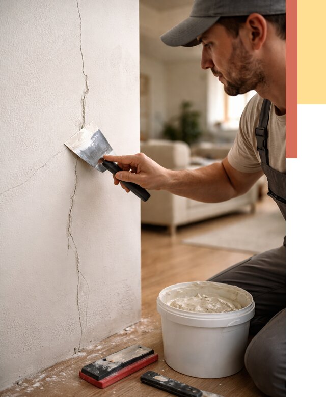 Заделка трещин и сколов в Баксане от 2475 руб. — быстро и недорого | ОТДЕЛОЧНИК-Бкс