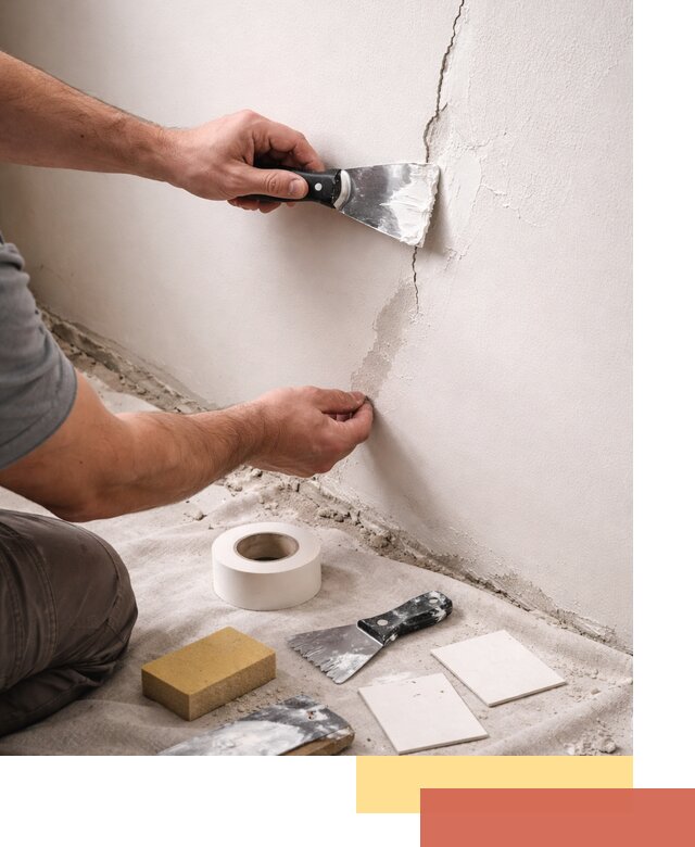 Заделка трещин и сколов в стенах и потолках в Баксане