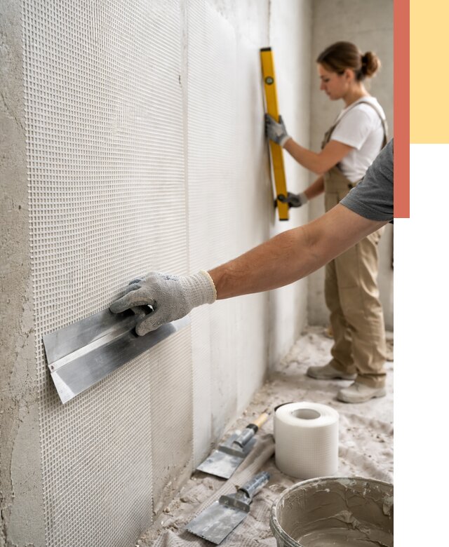 Армирование стен стеклосеткой в Баксане от 3233 руб. под ключ | ОТДЕЛОЧНИК-Бкс