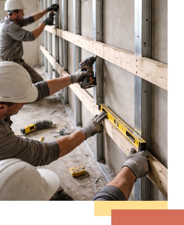 Устройство обрешетки под панели в Баксане