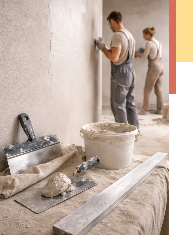 Штукатурка стен гипсовая в Баксане от 4546 руб/м2 — быстро и недорого | ОТДЕЛОЧНИК-Бкс