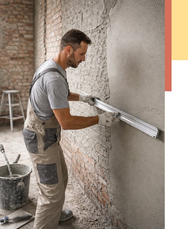 Штукатурка кирпичных стен в Баксане от 4546 руб/м2 — быстро и недорого | ОТДЕЛОЧНИК-Бкс