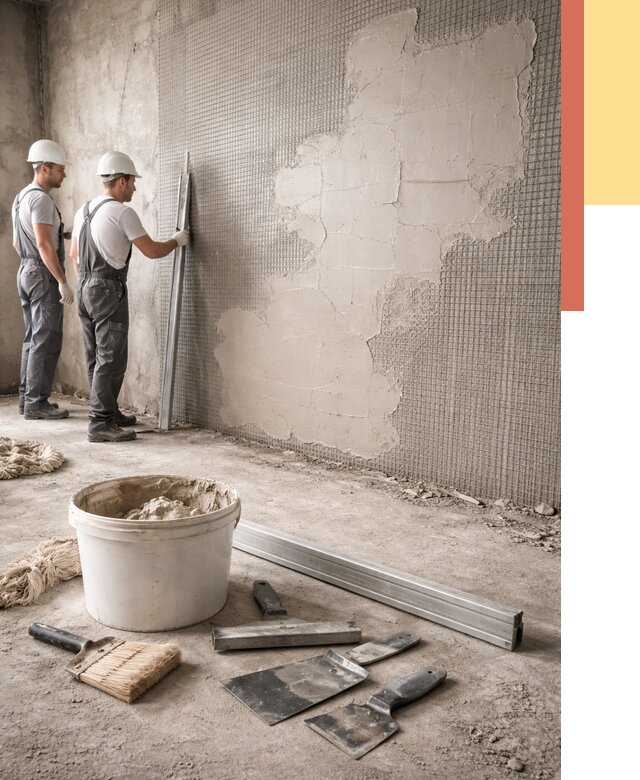 Штукатурка стен по сетке в Баксане от 5556 руб./м2 — быстро и недорого | ОТДЕЛОЧНИК-Бкс