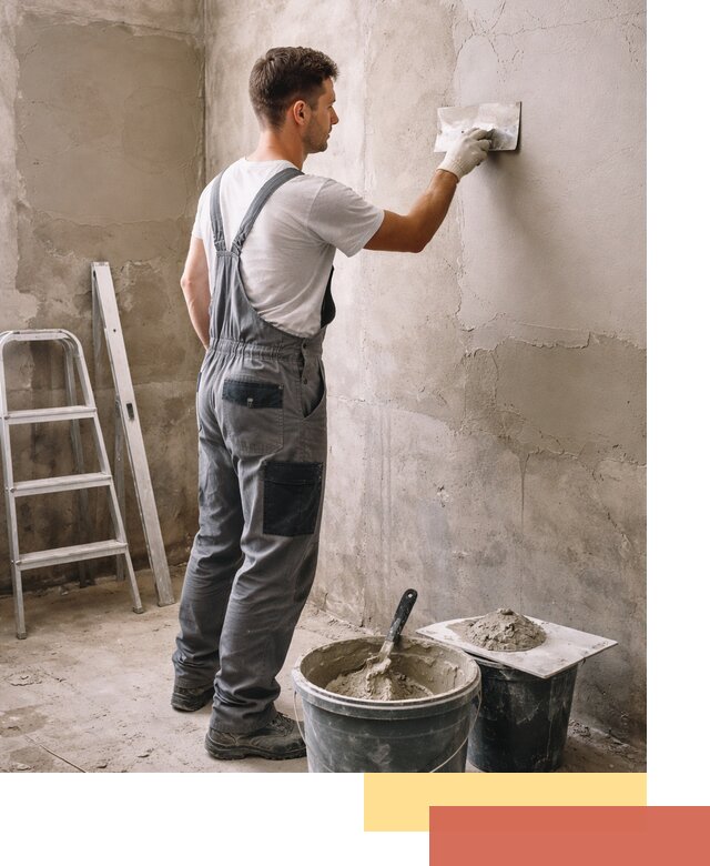 Штукатурка стен в ванной под ключ в Баксане