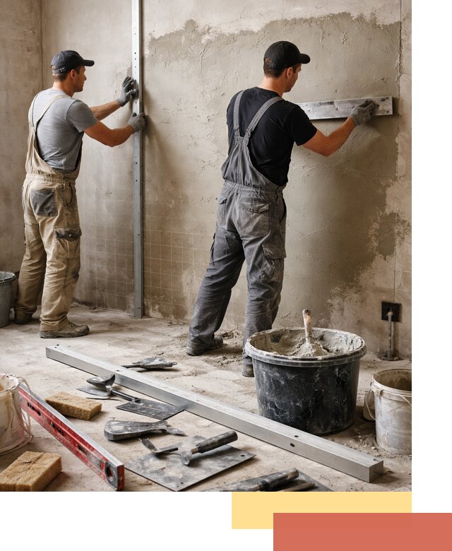 Профессиональная штукатурка стен под плитку в Баксане