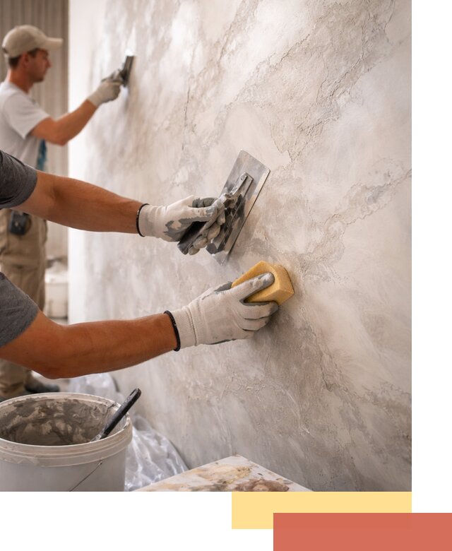 Декоративная штукатурка под мрамор в Баксане для стен и потолков