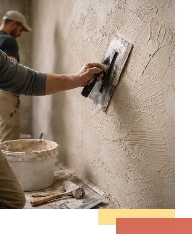 Фактурная штукатурка стен в Баксане — монтаж, отделка, реставрация