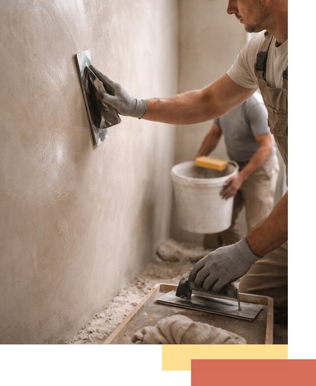 Нанесение марокканской штукатурки таделакт в Баксане