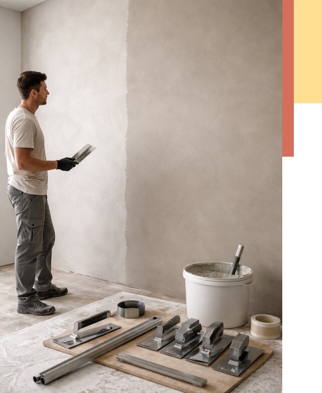 Нанесение микроцемента на стены в Баксане от 3233 руб./м2 под ключ | ОТДЕЛОЧНИК-Бкс