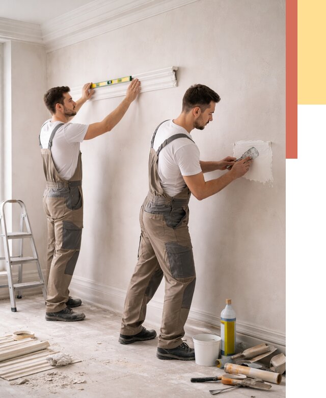 Монтаж лепнины на стены в Баксане от 4546 руб. — недорого, быстро | ОТДЕЛОЧНИК-Бкс