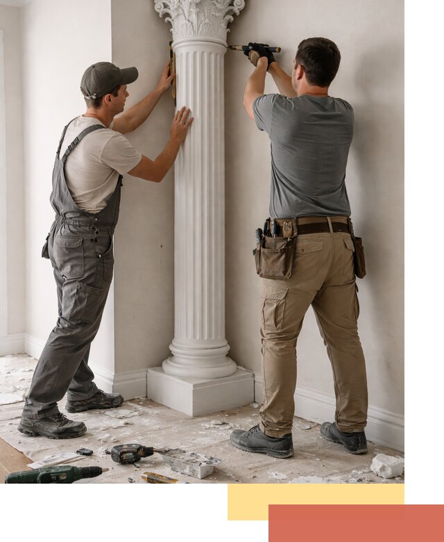 Установка декоративных колонн в Баксане под ключ