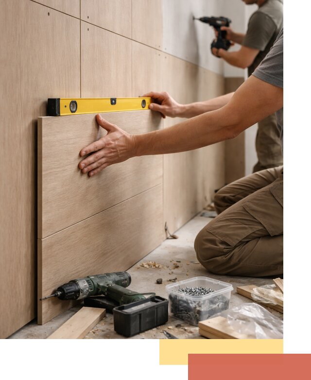 Профессиональный монтаж МДФ панелей на стены в Баксане