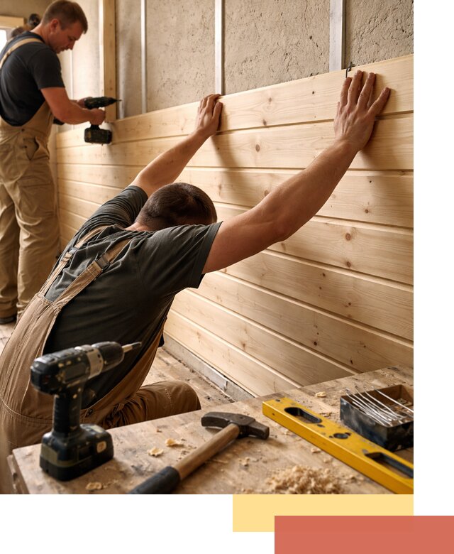 Монтаж деревянной вагонки на стены в Баксане быстро и качественно