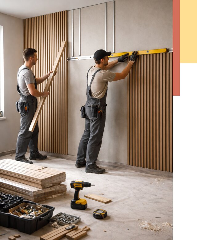 Монтаж реечных панелей на стены в Баксане от 1212 руб. — быстро и недорого | ОТДЕЛОЧНИК-Бкс