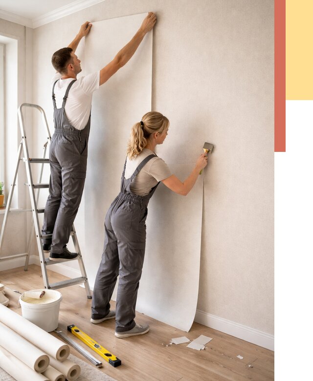 Поклейка флизелиновых обоев в Баксане от 6061 руб. | Быстро и недорого — ОТДЕЛОЧНИК-Бкс