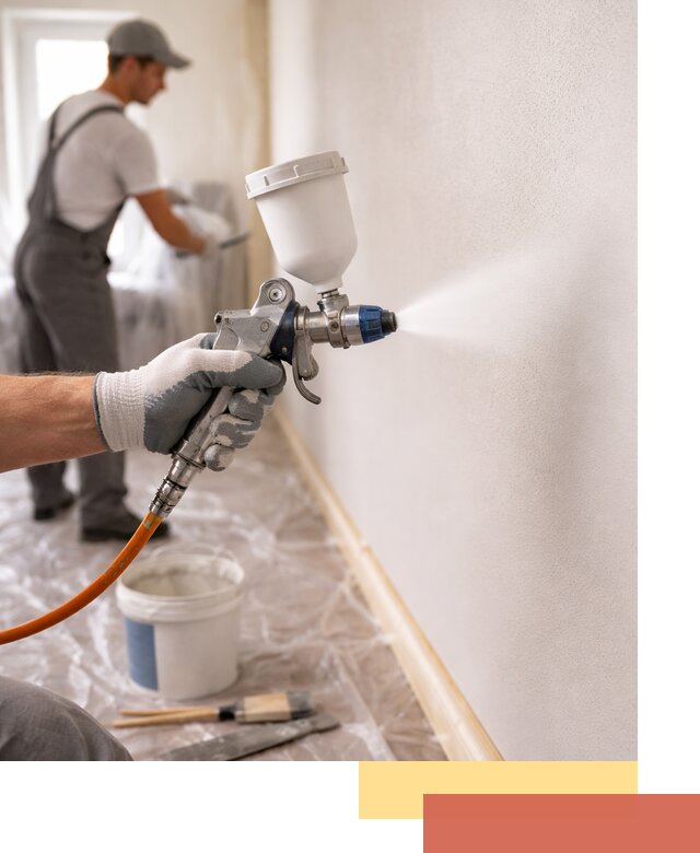 Покраска стен краскопультом в Баксане быстро и качественно