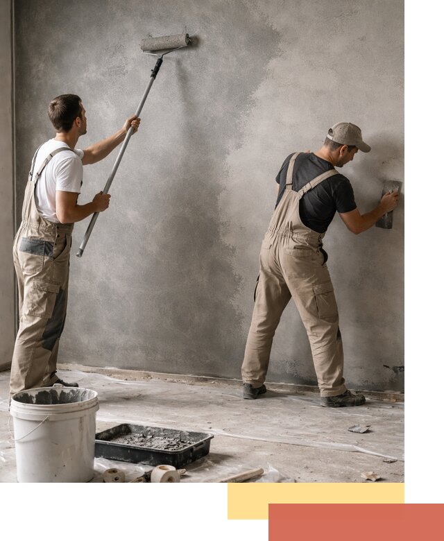 Покраска стен под бетон в Баксане профессионально и недорого