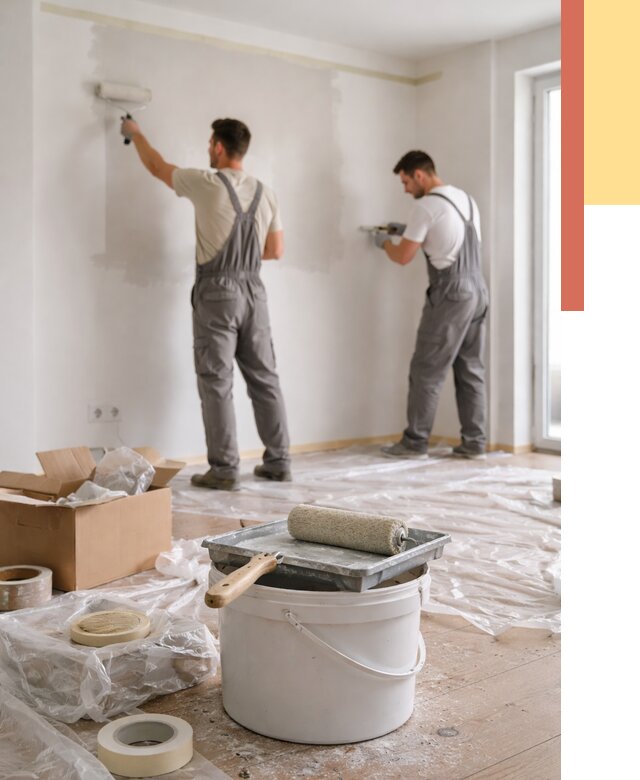 Покраска стен в квартире в Баксане от 2526 руб/м2 — быстро и недорого | ОТДЕЛОЧНИК-Бкс