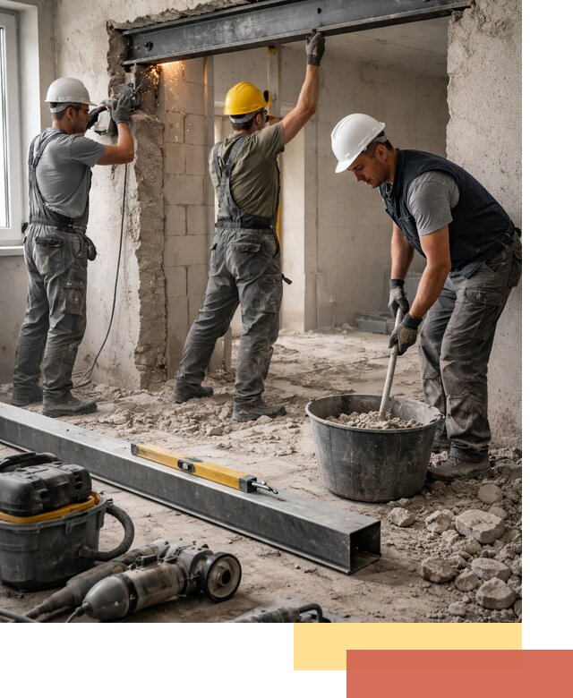 Создание проемов в стенах и несущих конструкциях в Баксане