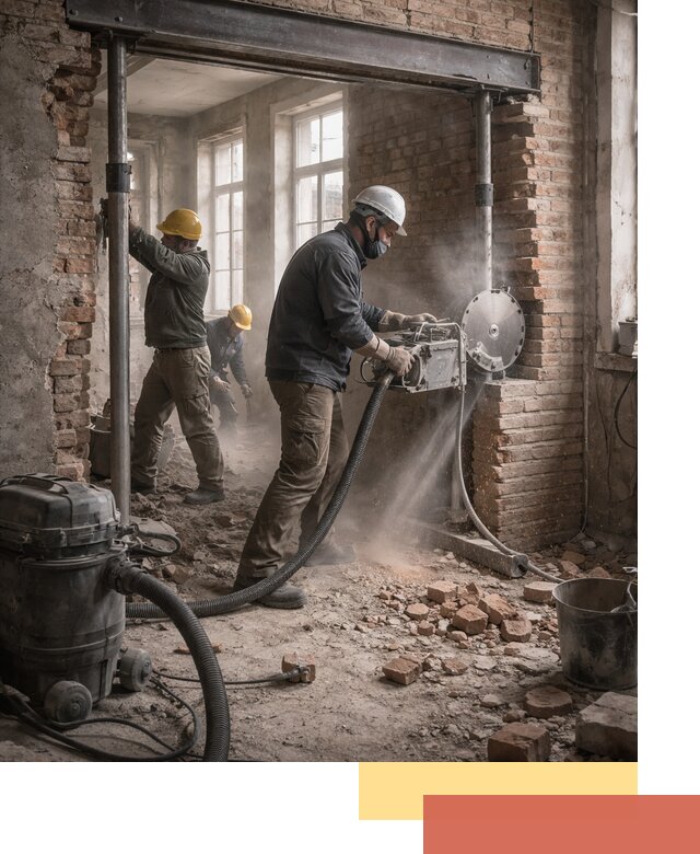 Прорезка проема в стене под дверной или оконный проем в Баксане