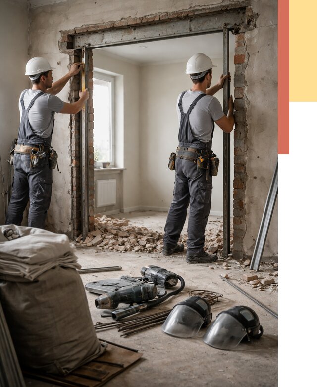 Расширение дверного проема в Баксане от 12628 руб. под ключ | ОТДЕЛОЧНИК-Бкс