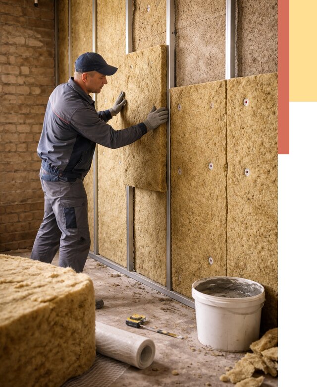 Утепление стен минватой в Баксане от 1364 руб./м2 — недорого и быстро | ОТДЕЛОЧНИК-Бкс