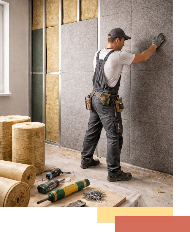 Профессиональная шумоизоляция стен в Баксане для квартиры и офиса