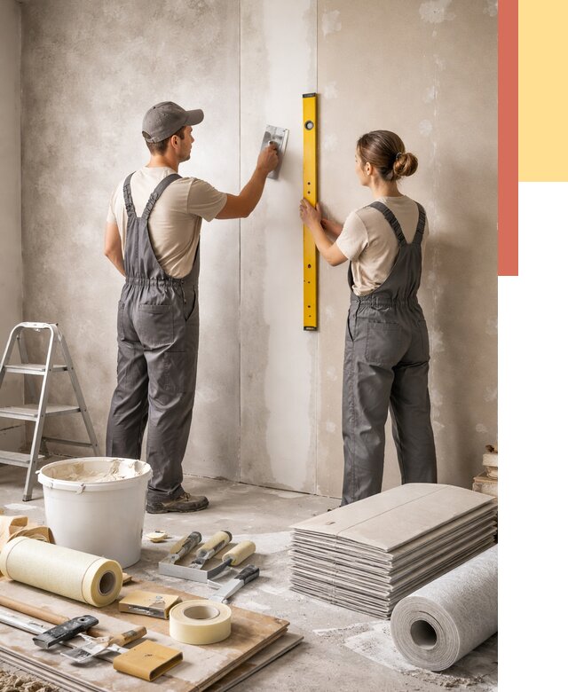 Отделка стен в Баксане от 1515 руб/м² — недорого, быстро, под ключ | ОТДЕЛОЧНИК-Бкс