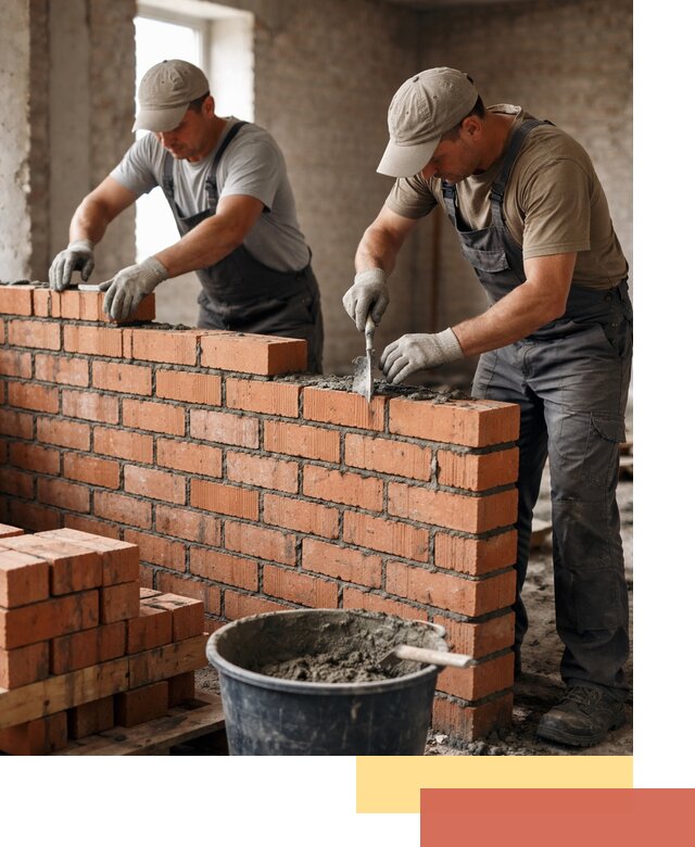 Кладка кирпичных перегородок под ключ в Баксане