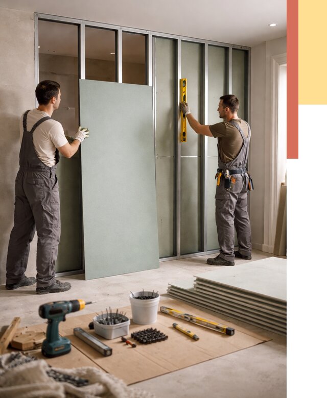 Перегородка из влагостойкого гипсокартона в Баксане от 4849 руб. — монтаж под ключ | ОТДЕЛОЧНИК-Бкс