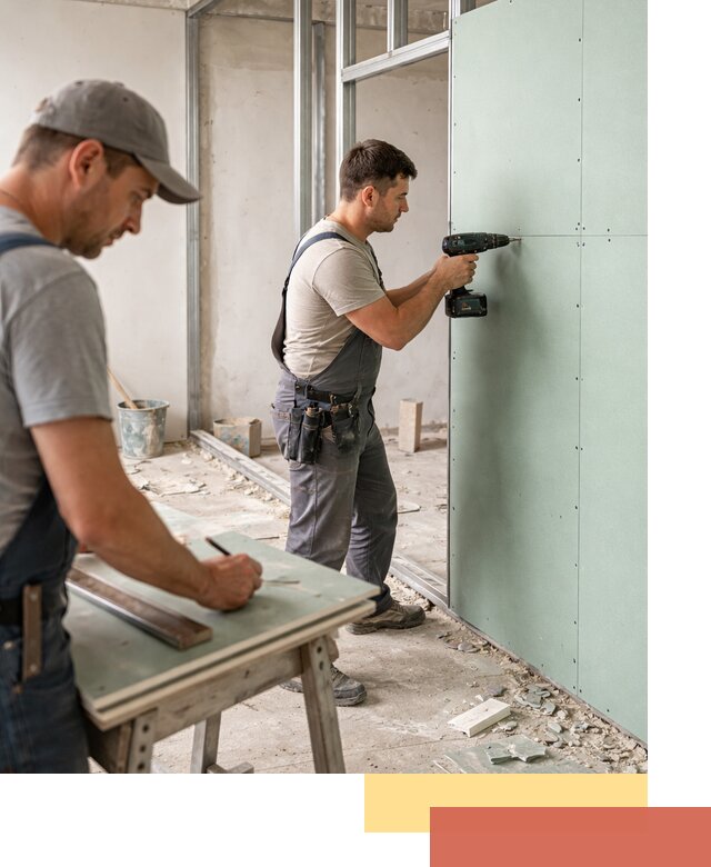 Перегородки из влагостойкого гипсокартона под ключ в Баксане