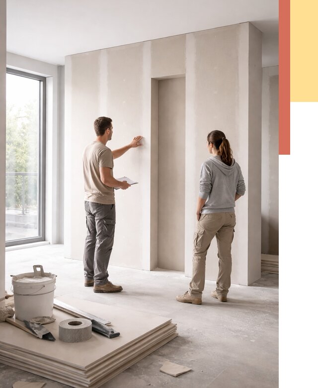 Зонирующая перегородка из гипсокартона в Баксане от 2829 руб. под ключ | ОТДЕЛОЧНИК-Бкс