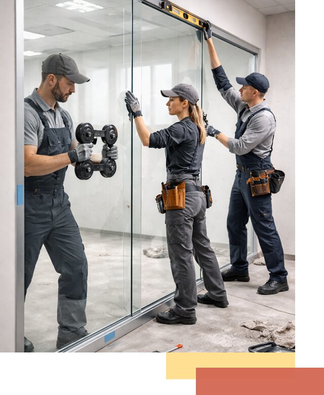 Профессиональный монтаж стеклянных перегородок в Баксане