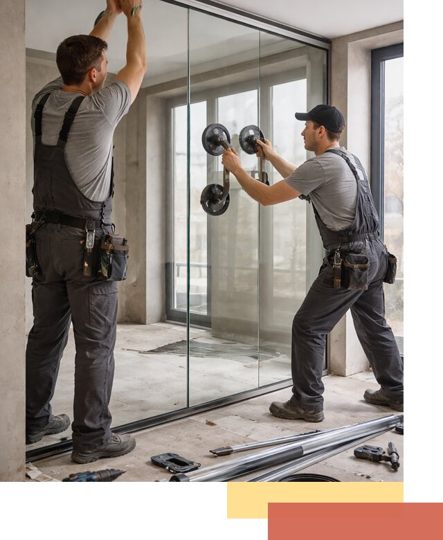 Цельностеклянные перегородки под ключ в Баксане