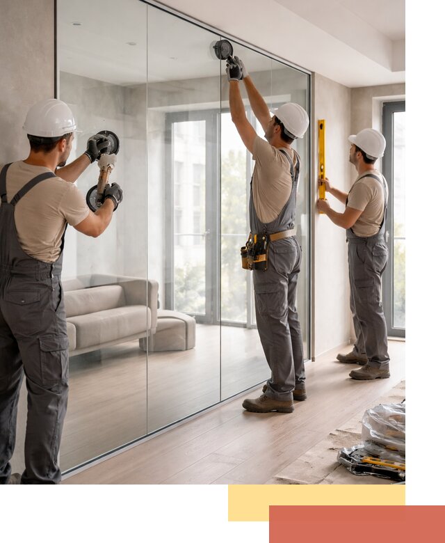 Перегородки из закаленного стекла в Баксане для офисов и квартир