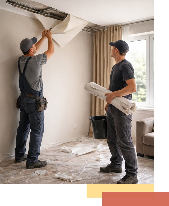 Демонтаж натяжного потолка в Баксане быстро и аккуратно