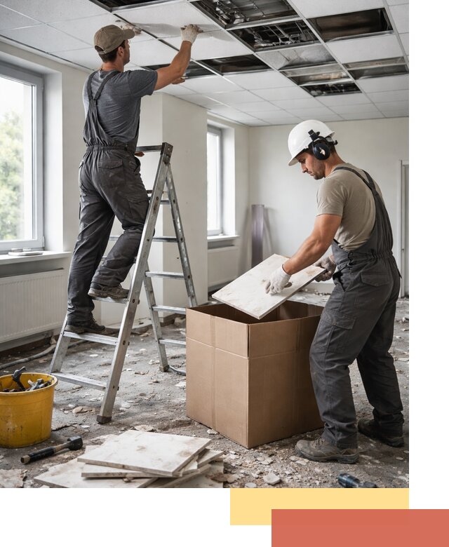 Демонтаж потолочной плитки в Баксане быстро и аккуратно