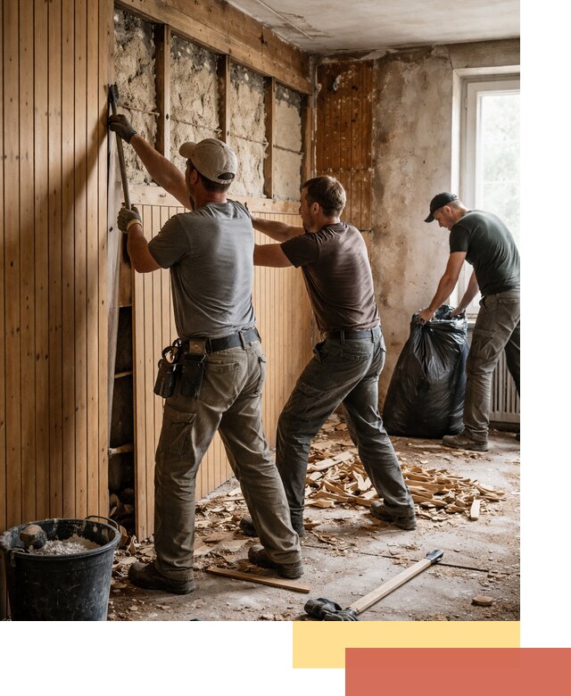 Демонтаж вагонки и вывоз материалов в Баксане