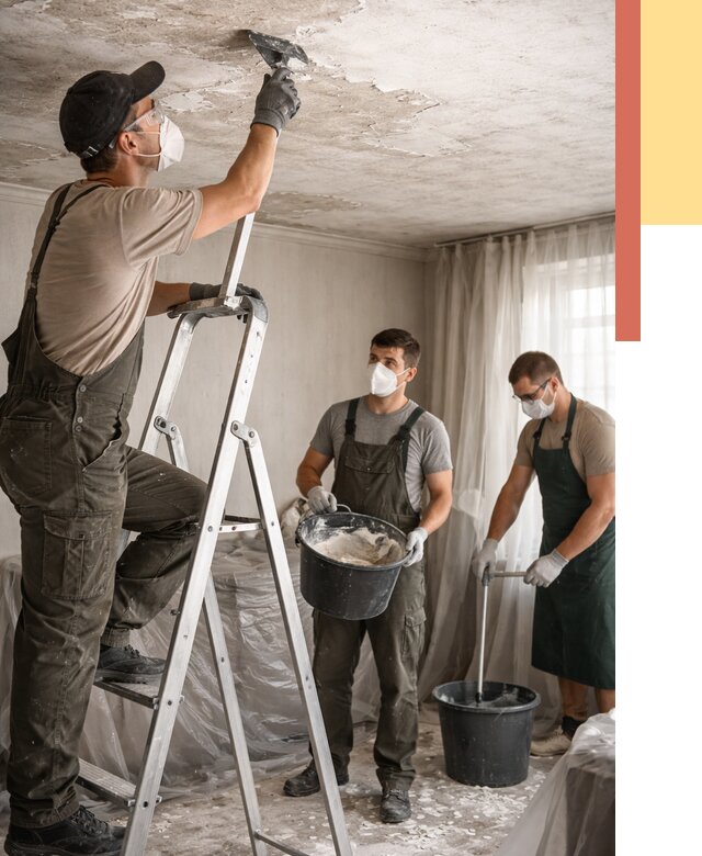 Удаление побелки с потолка в Баксане от 2526 руб. быстро и недорого | ОТДЕЛОЧНИК-Бкс