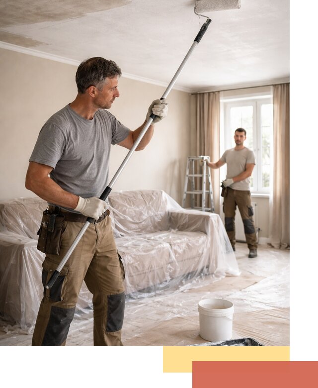 Грунтовка потолка в Баксане — подготовка под покраску и отделку