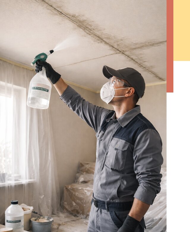 Антисептическая обработка потолка в Баксане от 2526 руб. | ОТДЕЛОЧНИК-Бкс