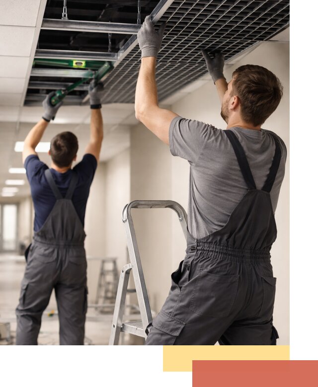 Монтаж потолка Грильято в Баксане: установка под ключ качественно