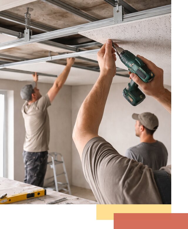 Монтаж акустического потолка в Баксане под ключ