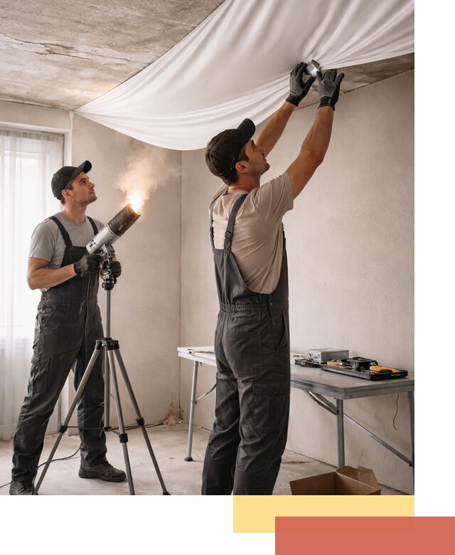 Установка натяжного потолка под ключ в Баксане